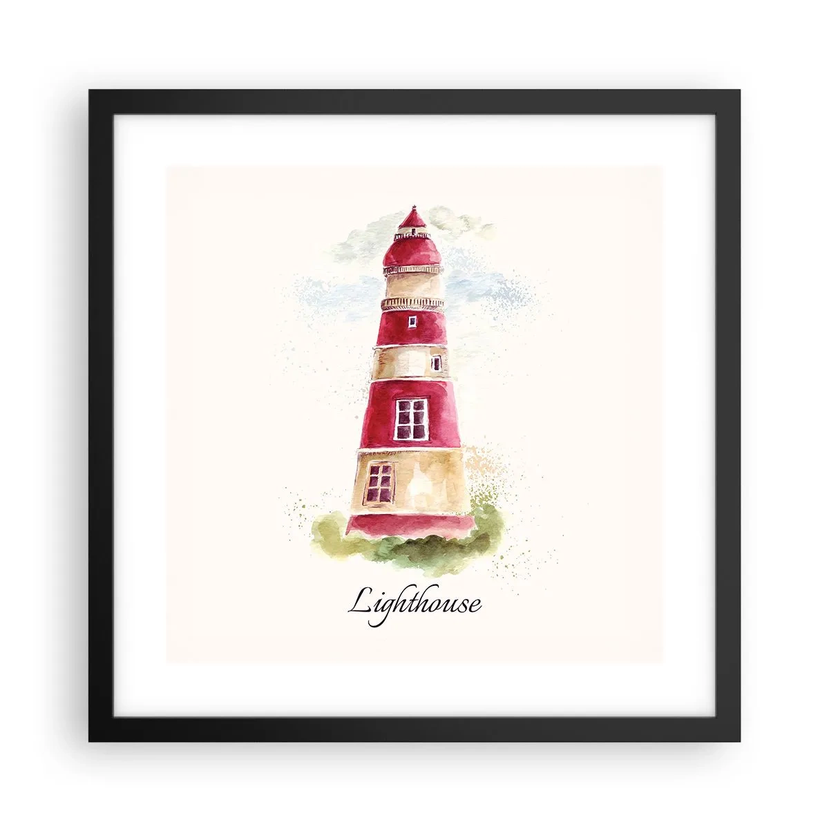 Affiche dans un cadre noir - Poster - Il y a toujours beau temps autour - 40x40 cm