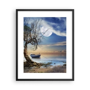 Affiche dans un cadre noir - Poster - Est-ce la fin ou le début ? - 40x50 cm