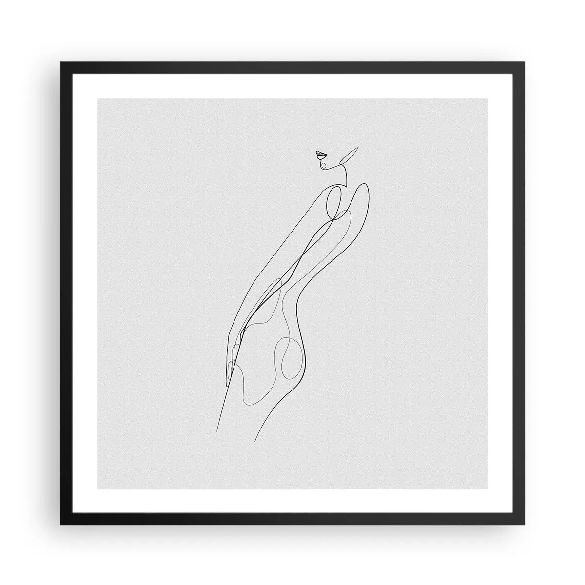 Affiche dans un cadre noir - Poster - Juste une promesse - 60x60 cm