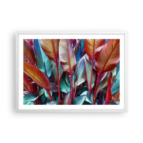Affiche dans un cadre blanc - Poster - Un fourré coloré - 70x50 cm