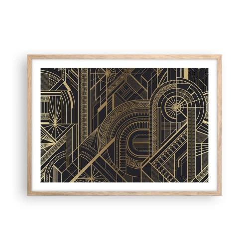 Affiche dans un chêne clair - Poster - Concept, idée, plan - 70x50 cm