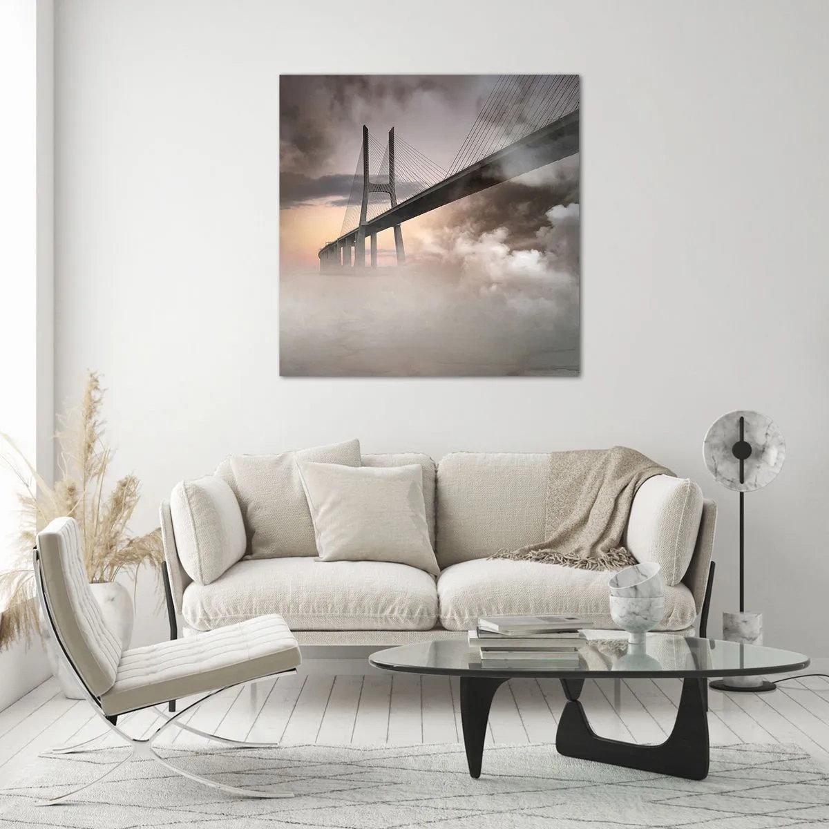 Impression sur verre - Image sur verre - Sur la rivière qui n'existe pas - 50x50 cm