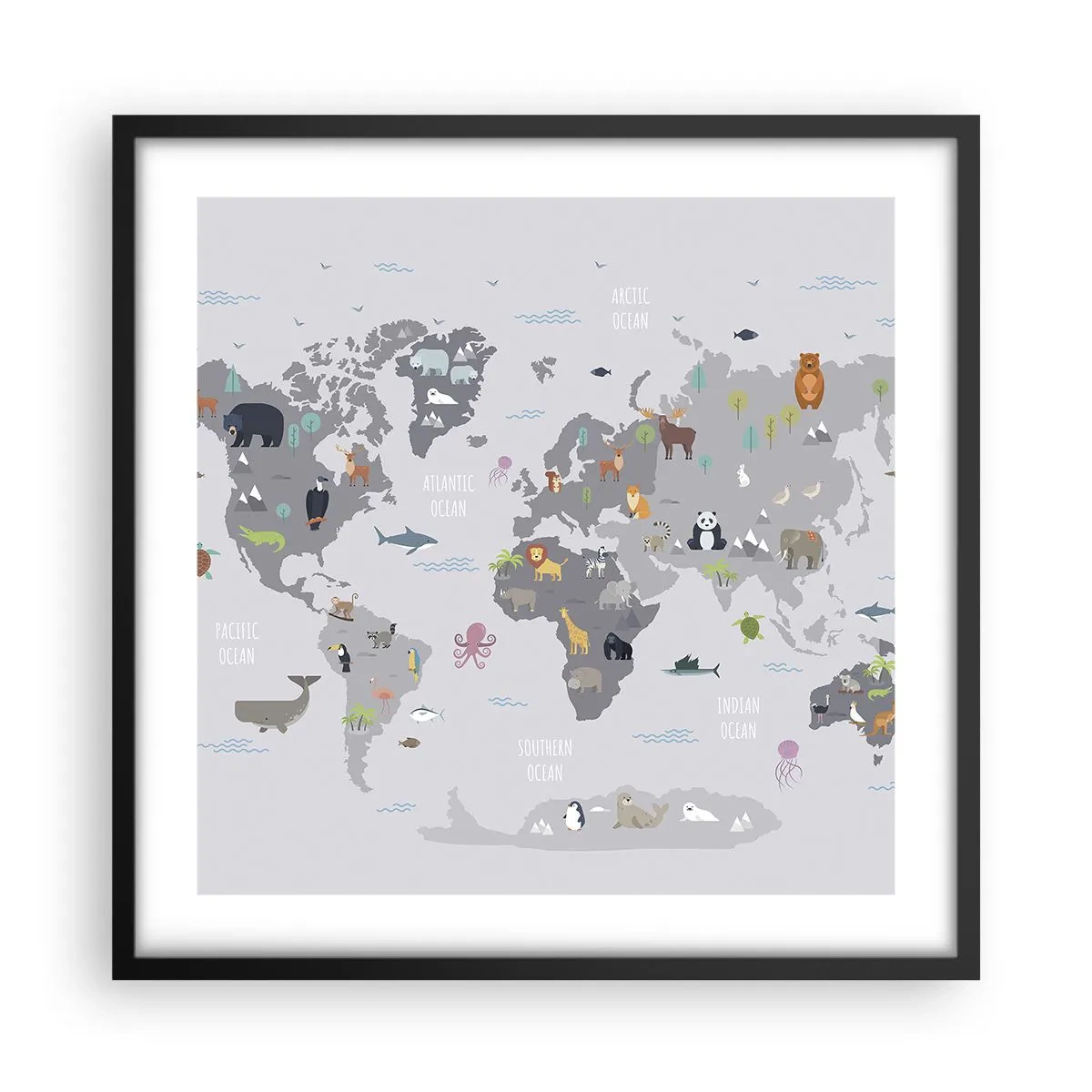 Affiche dans un cadre noir - Poster - Dis-moi d'où tu viens... - 50x50 cm