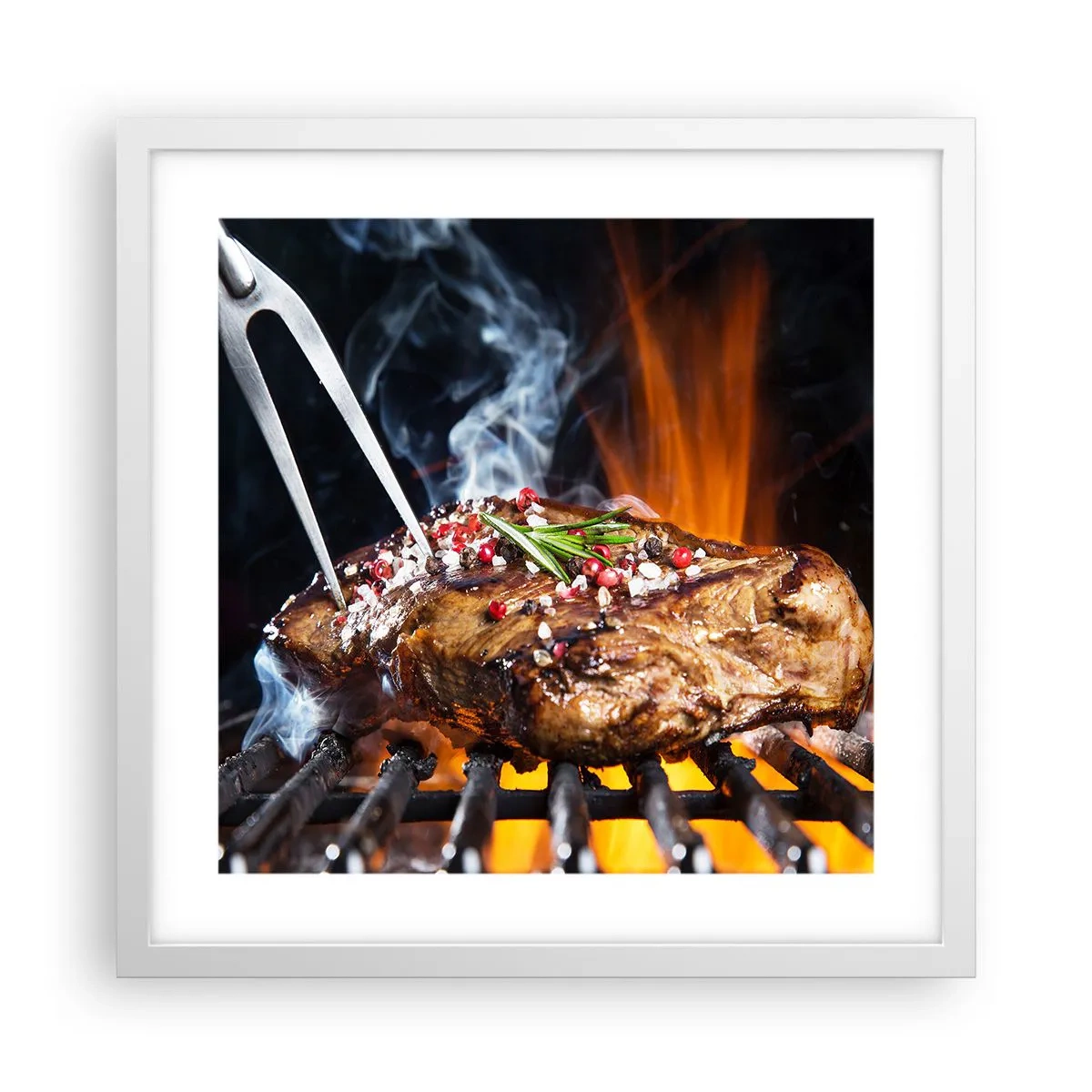 Affiche dans un cadre blanc - Poster - Juteux et parfumé - 40x40 cm