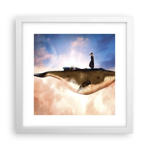 Affiche dans un cadre blanc - Poster - Voyage irréel - 30x30 cm