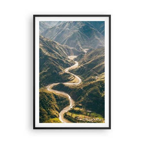 Affiche dans un cadre noir - Poster - Directement du coeur des montagnes - 61x91 cm
