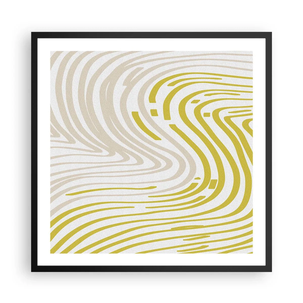 Affiche dans un cadre noir - Poster - Une composition au léger virage - 60x60 cm