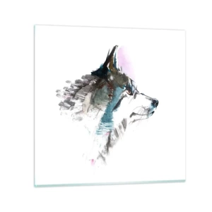 Impression sur verre - Image sur verre - On parle du loup - 70x70 cm