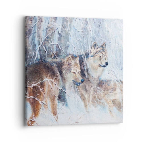 Impression sur toile - Image sur toile - Attention! Ca arrive ... - 40x40 cm