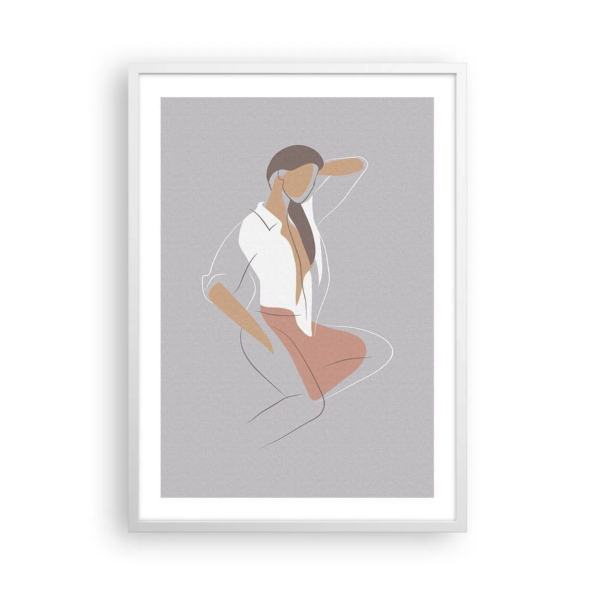 Affiche dans un cadre blanc - Poster - Contour gracieux - 50x70 cm