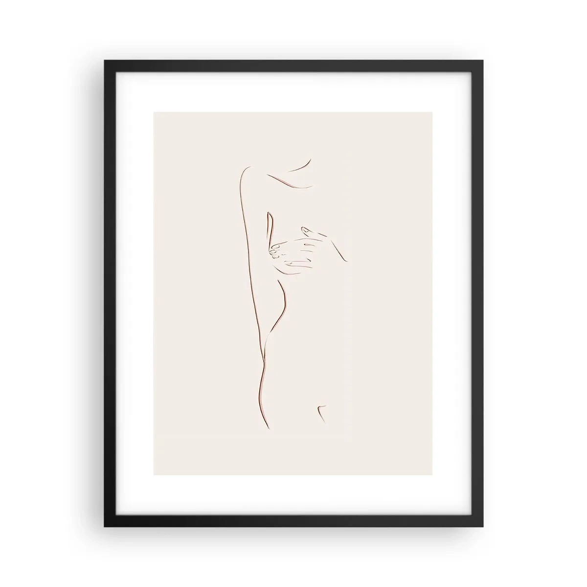 Affiche dans un cadre noir - Poster - La forme du désir - 40x50 cm