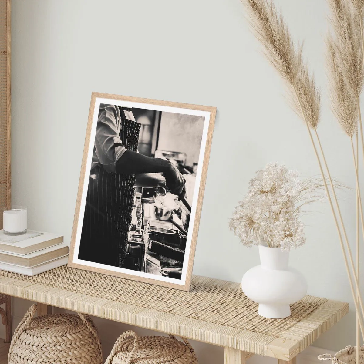 Affiche dans un chêne clair - Poster - Alchimie des saveurs - 70x100 cm