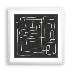 Affiche dans un cadre blanc - Poster - Pas aussi simple - 40x40 cm