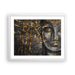 Affiche dans un cadre blanc - Poster - Ressentir le calme - 50x40 cm