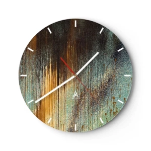 Horloge murale - Pendule murale - Une composition de couleirs non fortuite - 40x40 cm