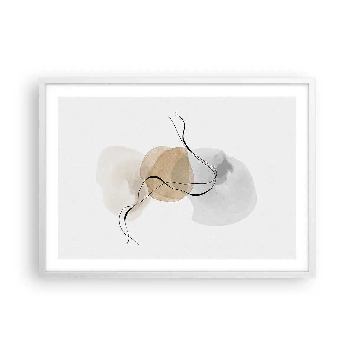 Affiche dans un cadre blanc - Poster - Perles d'air - 70x50 cm