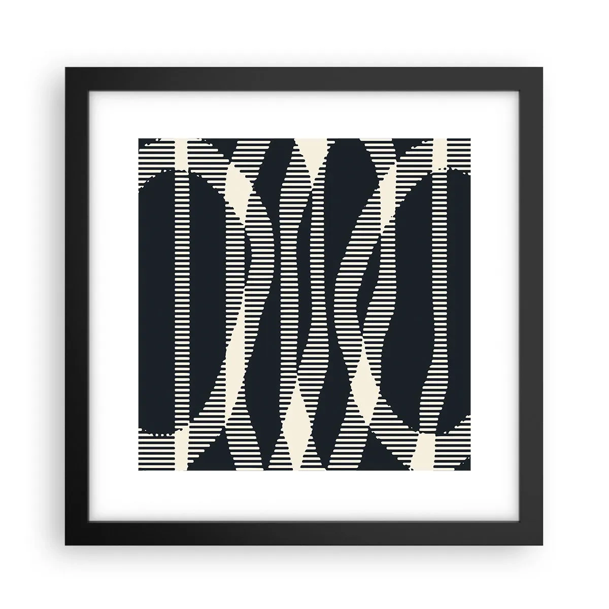 Affiche dans un cadre noir - Poster - Une tentative de briser l'obscurité - 30x30 cm
