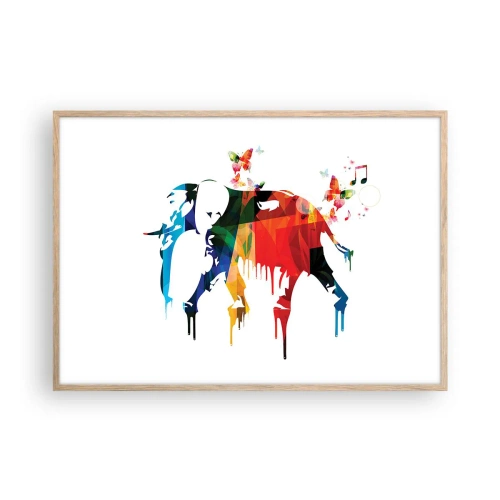 Affiche dans un chêne clair - Poster - Tout le monde peut danser - 100x70 cm