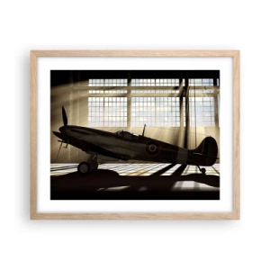 Affiche dans un chêne clair - Poster - Le repos du guerrier - 50x40 cm