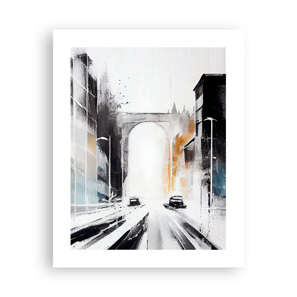 Affiche - Poster - Étude de ville : architecture et mouvement - 40x50 cm