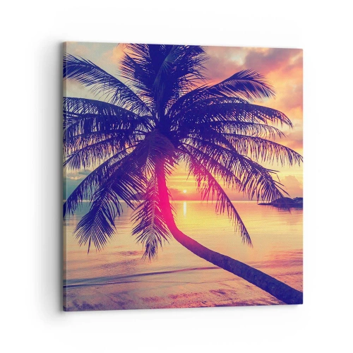 Impression sur toile - Image sur toile - Soirée sous les palmiers - 70x70 cm