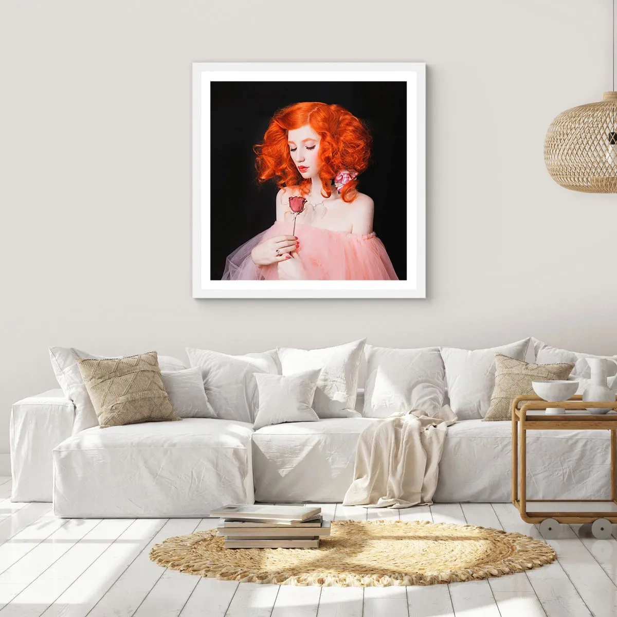 Affiche dans un cadre blanc - Poster - De style baroque - 60x60 cm