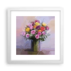 Affiche dans un cadre blanc - Poster - Beauté conservée - 30x30 cm