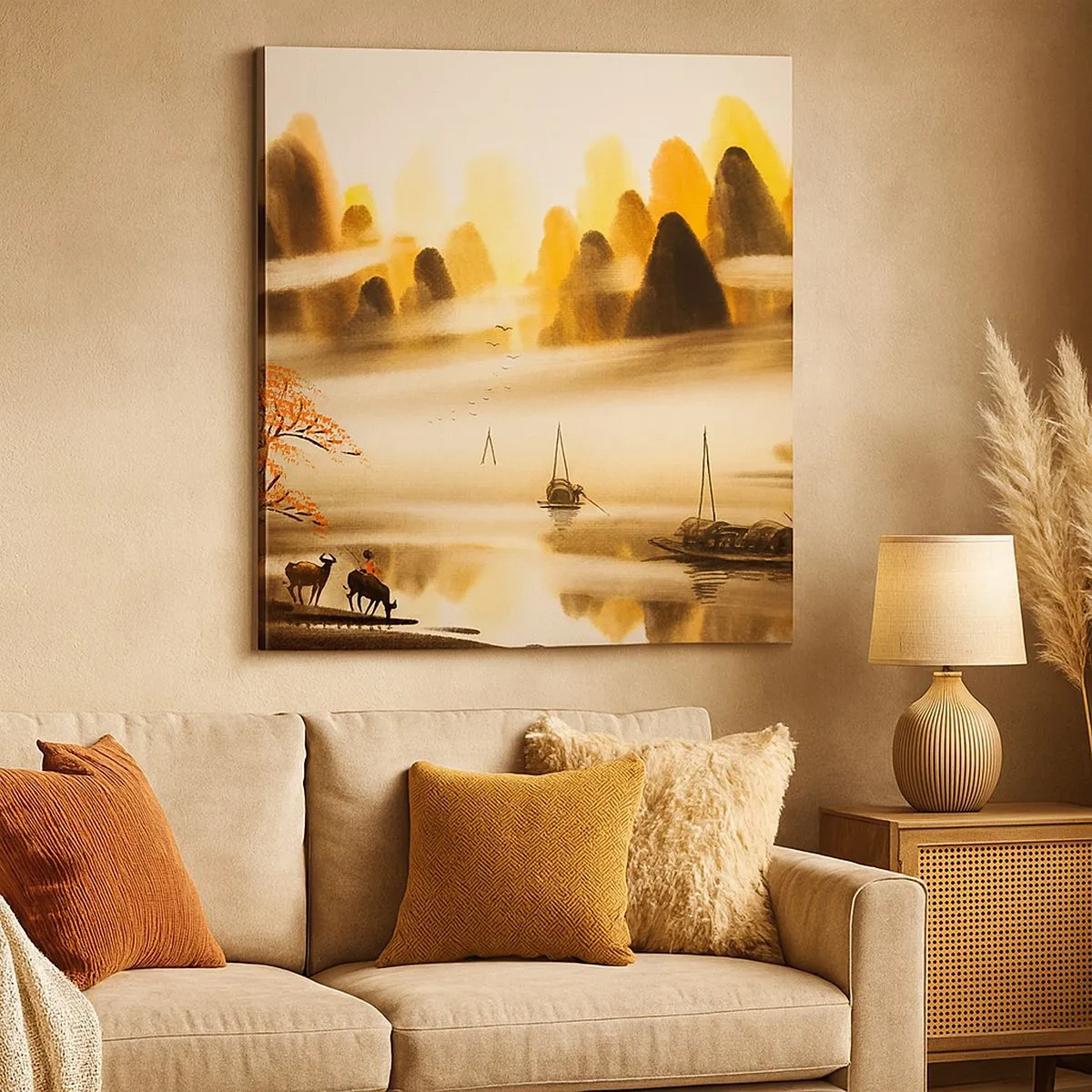 Impression sur toile - Image sur toile - Plus loin que l'Extrême-Orient - 30x30 cm