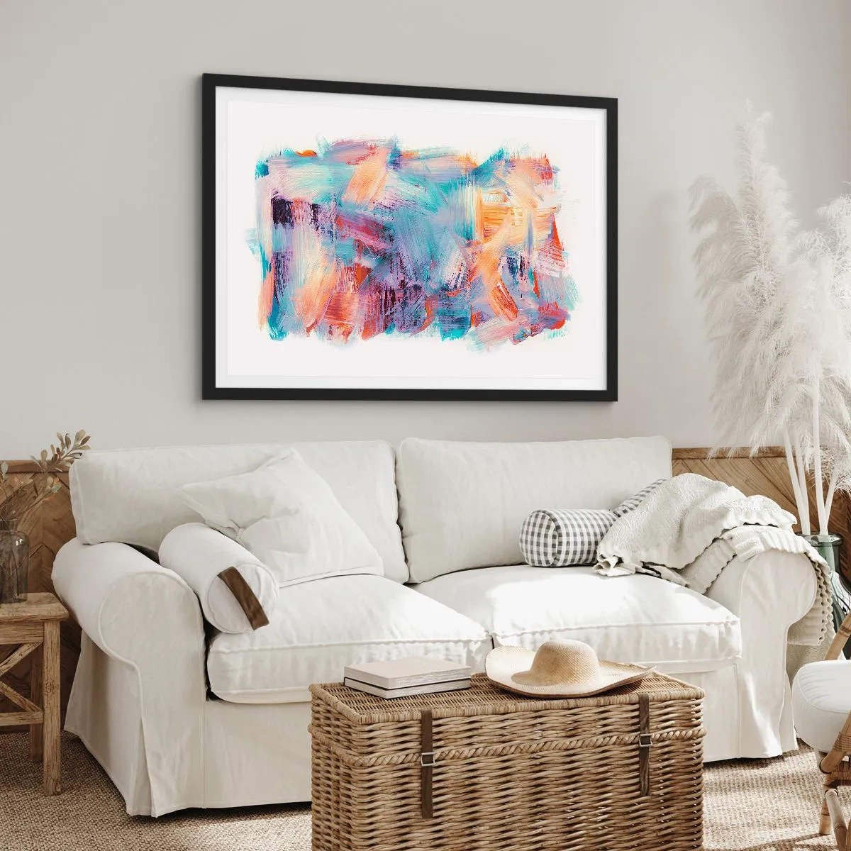 Affiche dans un cadre noir - Poster - Un désordre coloré - 40x30 cm