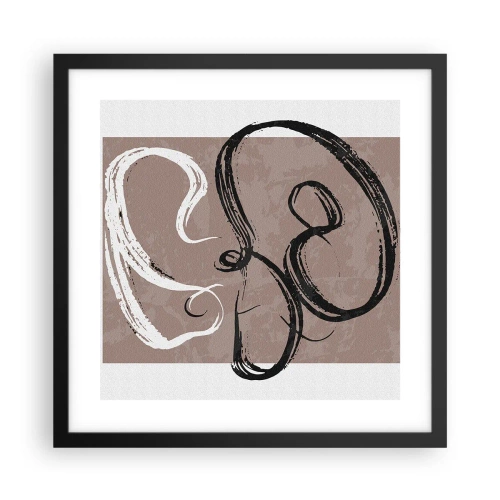 Affiche dans un cadre noir - Poster - Composition – la recherche de la plénitude - 40x40 cm