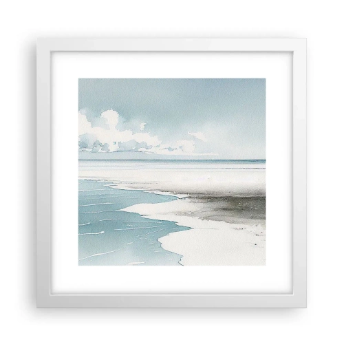 Affiche dans un cadre blanc - Poster - Marée douce - 30x30 cm