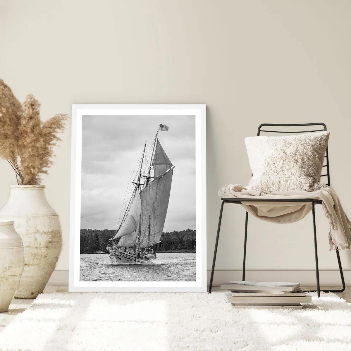 Affiche dans un cadre blanc - Poster - Frères du vent - 40x50 cm