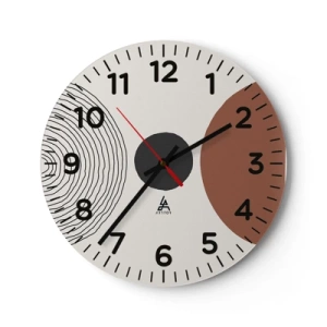 Horloge murale - Pendule murale - Au centre de l'attention - 30x30 cm