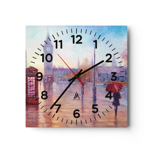 Horloge murale - Pendule murale - Jour automnal londonien - 30x30 cm