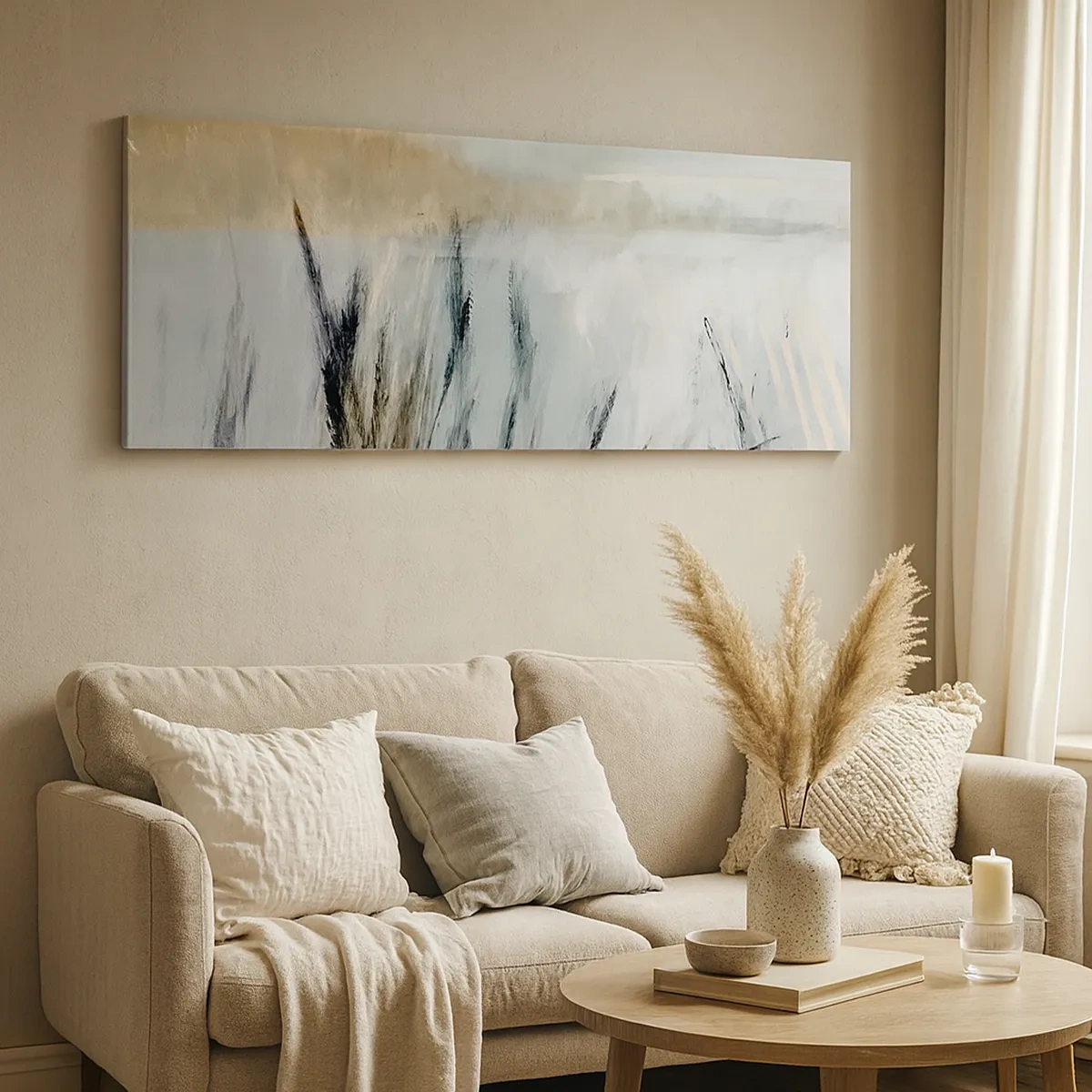 Impression sur toile - Image sur toile - Champs d'hiver - 30x30 cm