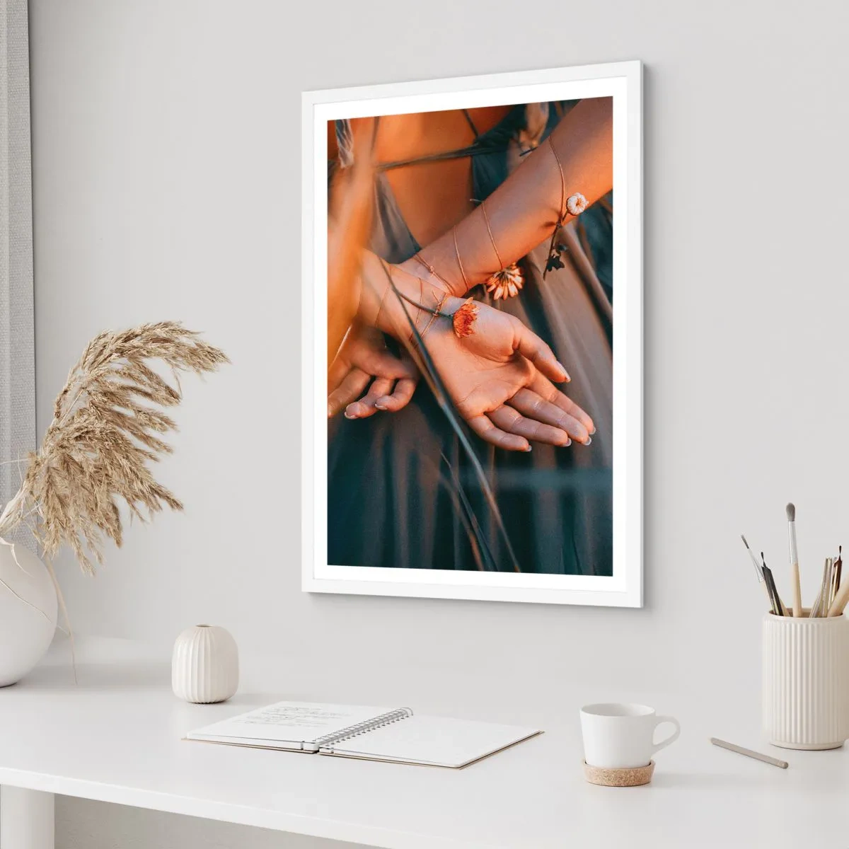 Affiche dans un cadre blanc - Poster - Liée à la nature - 70x100 cm