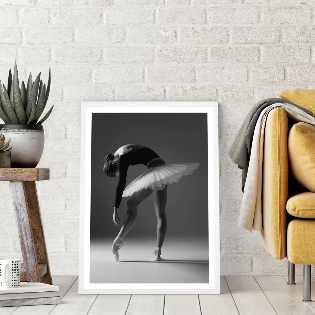 Affiche dans un cadre blanc - Poster - Belle ballerine - 61x91 cm