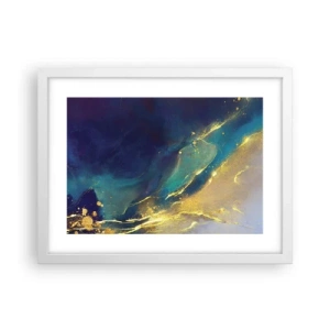 Affiche dans un cadre blanc - Poster - Coulée d'or - 40x30 cm