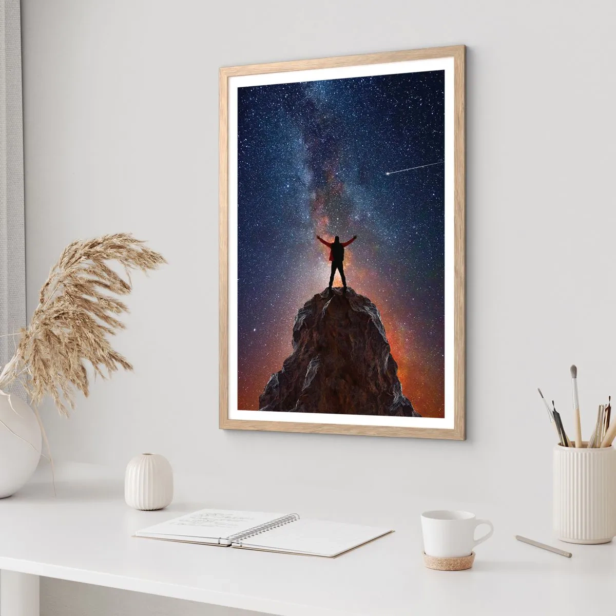 Affiche dans un chêne clair - Poster - Le force est avec moi! - 40x50 cm