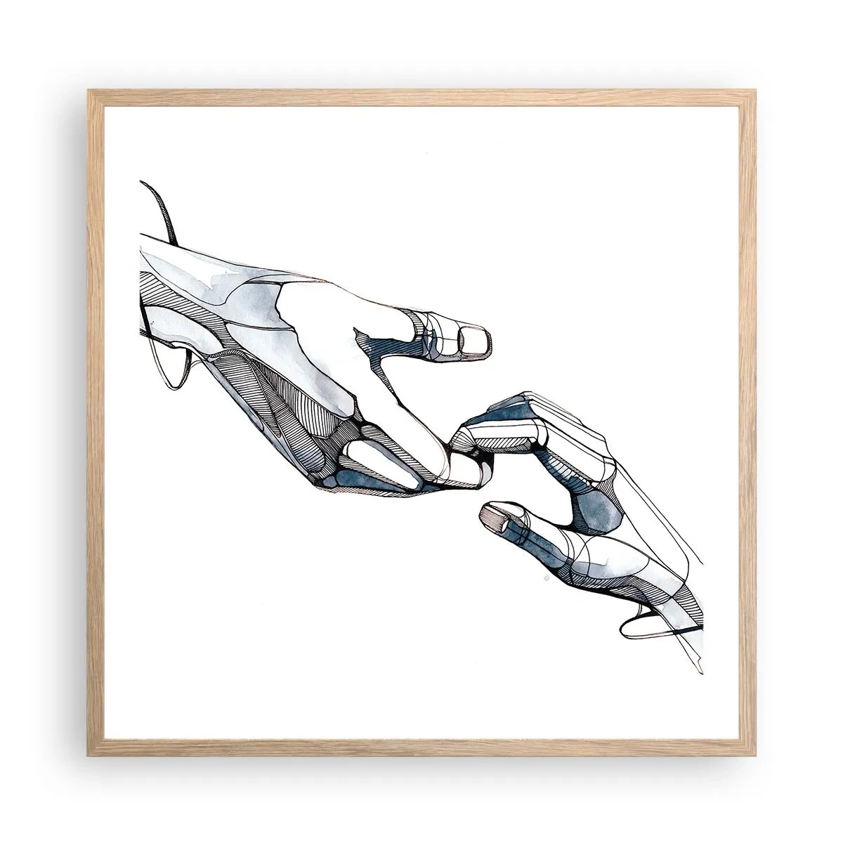 Affiche dans un chêne clair - Poster - Un bon geste - 60x60 cm