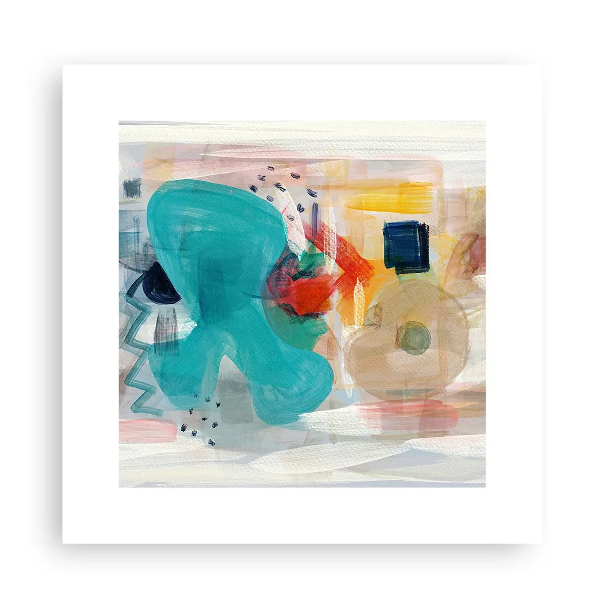 Affiche - Poster - Jeu de couleurs - 30x30 cm