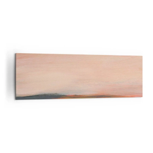 Impression sur toile - Image sur toile - Un paysage aux tons roses et dorés - 160x50cm - Dans les tons de roses - Décoration murale moderne pour le salon et la chambre ARTTOR