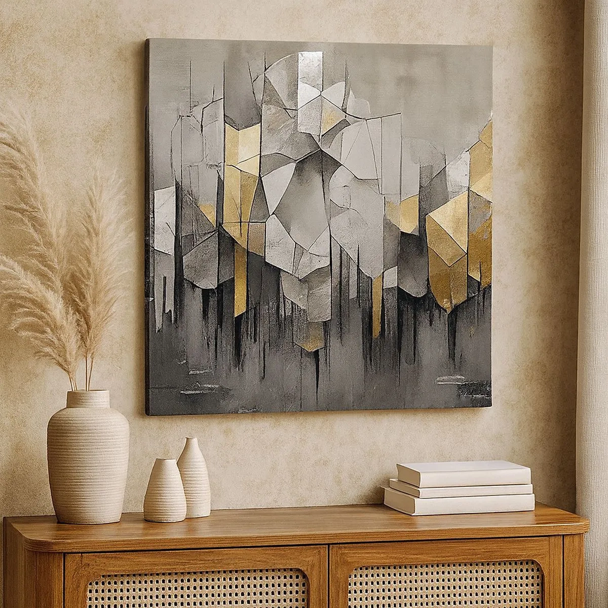 Impression sur toile - Image sur toile - Composition de glace et de lumière - 30x30 cm