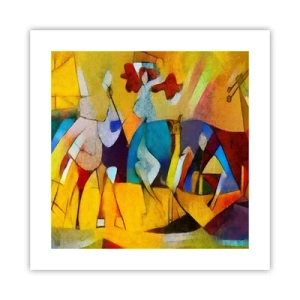 Affiche - Poster - Soleil - vie - joie - 40x40 cm