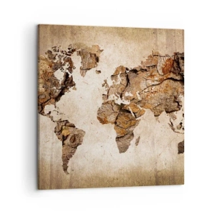 Impression sur toile - Image sur toile - Découverte du monde - 50x50 cm