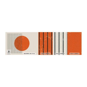 Échantillon de Papier Peint Autocollant Deluxe Sticker - Toujours le soleil - Soleil, Minimaliste, Lignes - 100x30 cm