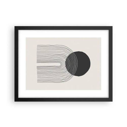 Affiche dans un cadre noir - Poster - Tremblement et confiance - 40x30 cm