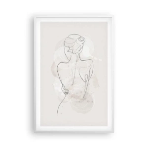 Affiche dans un cadre blanc - Poster - Comme un instrument sensible - 61x91 cm