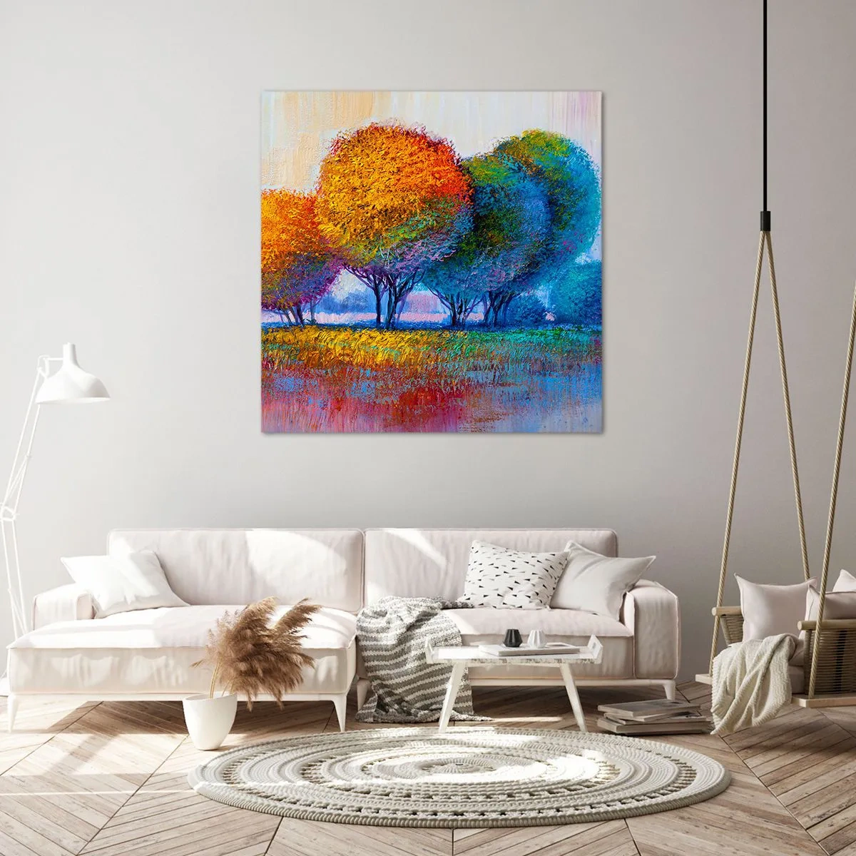 Impression sur toile - Image sur toile - Un bouquet de couleurs éclatantes - 40x40 cm