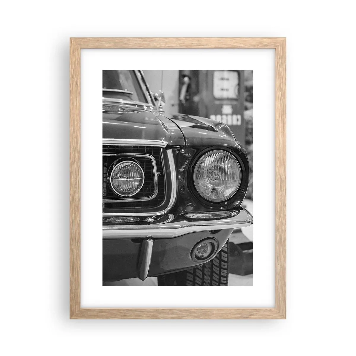 Affiche dans un chêne clair - Poster - Conduire dur - 30x40 cm